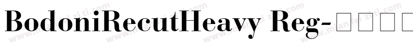 BodoniRecutHeavy Reg字体转换